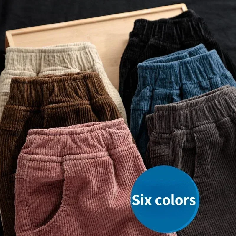 Women's Pants Autumn Winter Loose Corduroy Harem Pants High Waisted Velvet Trousers Female Warm Pants for Women