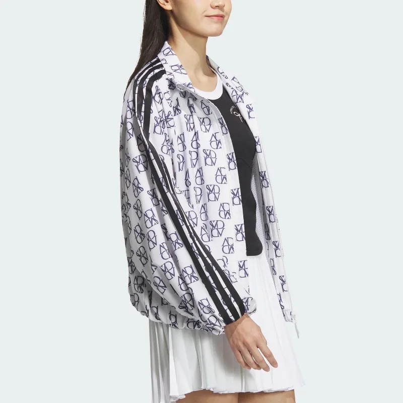 Adidas New Women's Classic Vintage Print Woven Jacket Jacket