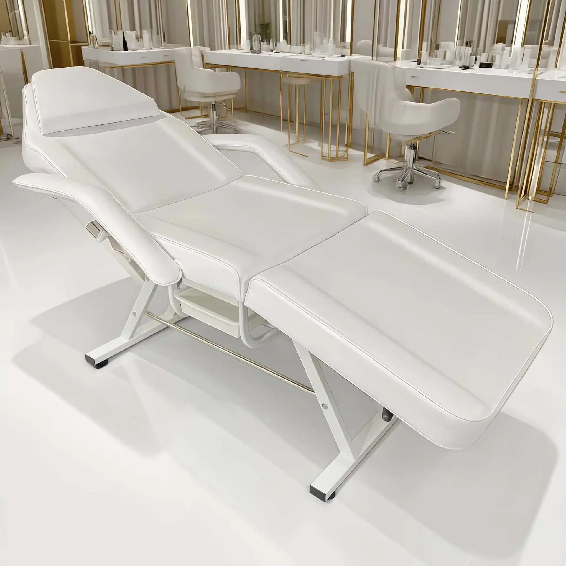 Physiotherapy Easy Massage Bed Tattoo Tabletop Treatment Salon Portable Spa Leather Massage Beauty Bed Commercial