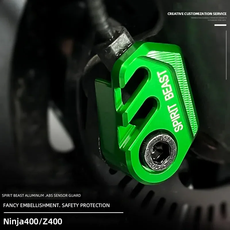 

Motorcycle Sensor Guard Cover for Kawasaki Ninja 400 z400, Sensor Front and Rear Wheel Brake ABS Sensor Protector Accessories