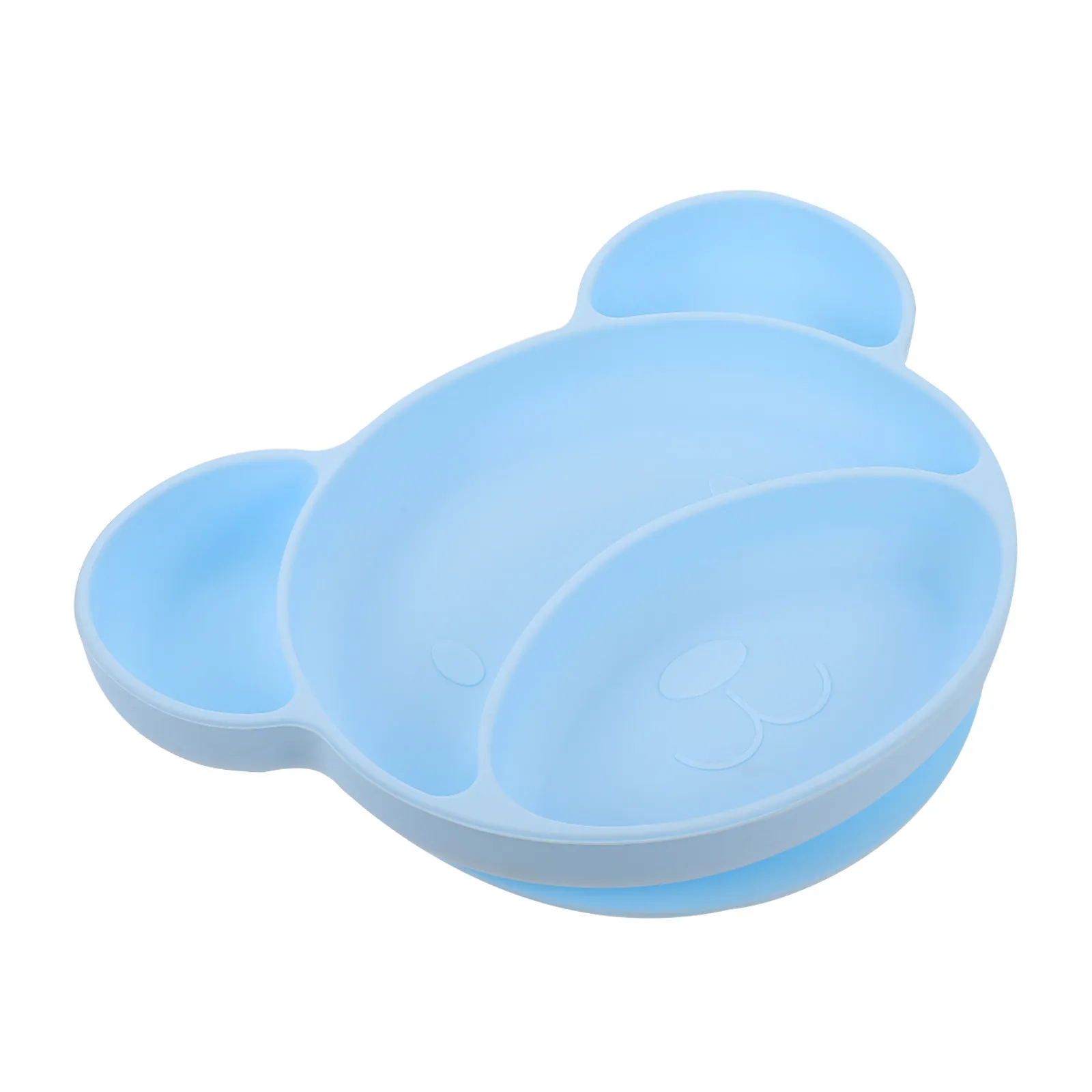 

Silicone Baby Bowl Cartoon Bear Shape with Strong Suction Base Non-Slip for Complementary Food Toddler Feeding High Capacity