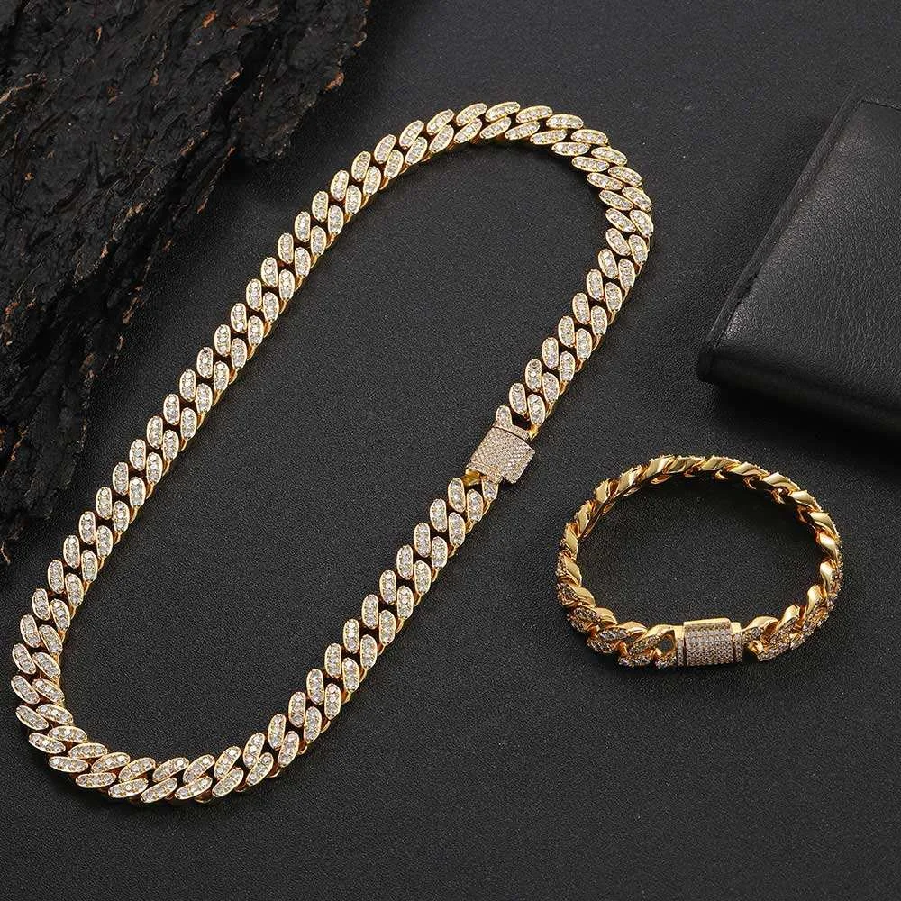 Moissanite 22MM Cuban Link Necklace Custom Bling Hip Hop Jewelry High Quality 925 Silver Gold Plated Men Women Wedding Luxury.