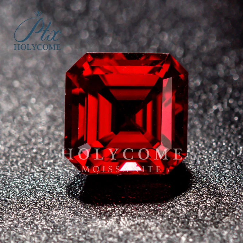 

Рубиновый Holycome 3x3-20x20 мм, заводская цена, красный цвет VVS1, форма Asscher, бриллиантовая огранка, свободный драгоценный камень для сережек anillos