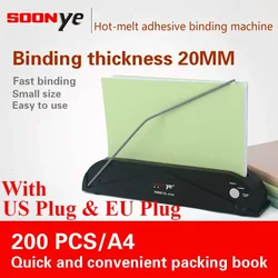 Hot Melt Binding Machine Glue Binding Machine Hot Melt Machine Bidding Financial Voucher Rubber Seal Set Binding Machine Small