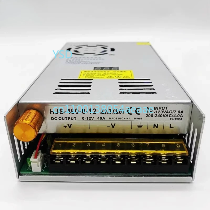 

Источник питания постоянного тока с цифровым дисплеем 0–12 В, 40 А — регулируемый импульсный источник питания 480 Вт, 480 ВтHJS-480-0-12