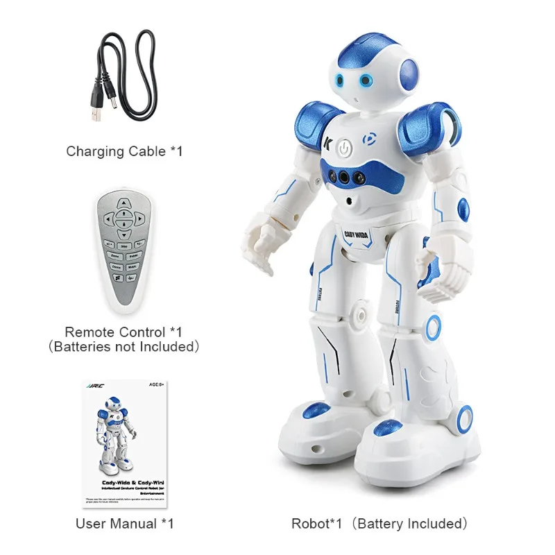 JJRC Control remoto explosivo cruzado, Robot de programación inteligente, detección, rompecabezas para niños, juguete eléctrico