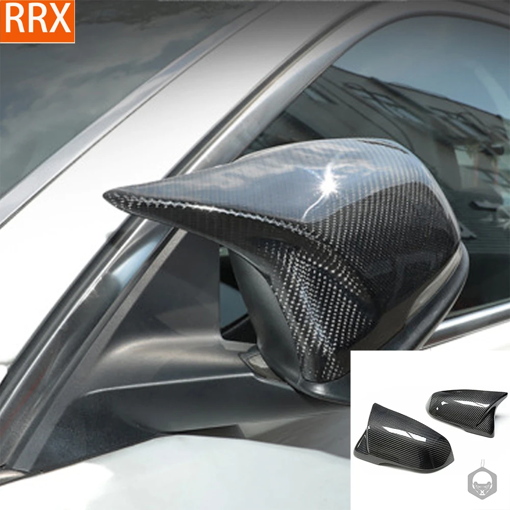 For Toyota Supra A90 2018-2024 Real Dry Carbon Fiber Replacement Rearview Mirror Cover Car Accessories Exterior Decorative