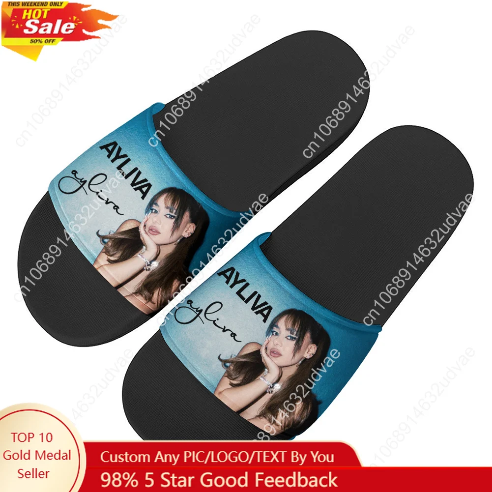 

Ayliva Music Singer Slippers Home Water Shoes Pop Fashion Mens Womens Beach Pool Sandals High Quality Custom Summer Slipper
