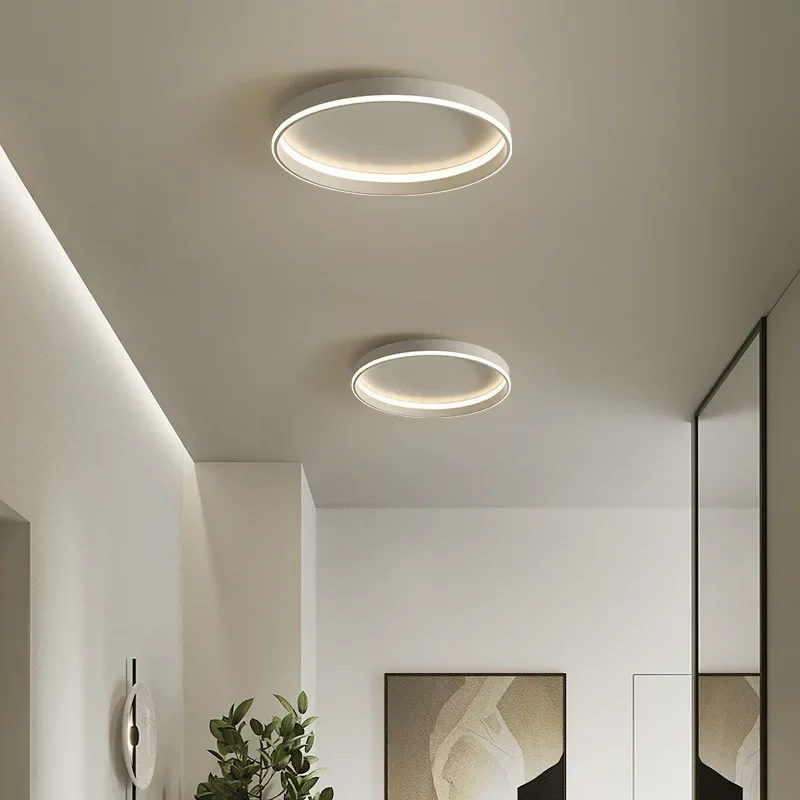 Imagem -03 - Nordic Minimalista Redondo Led Lâmpadas de Teto Escurecimento para Sala Estar Varanda Quarto Banheiro Decoração Casa Iluminação Lustres Luminária