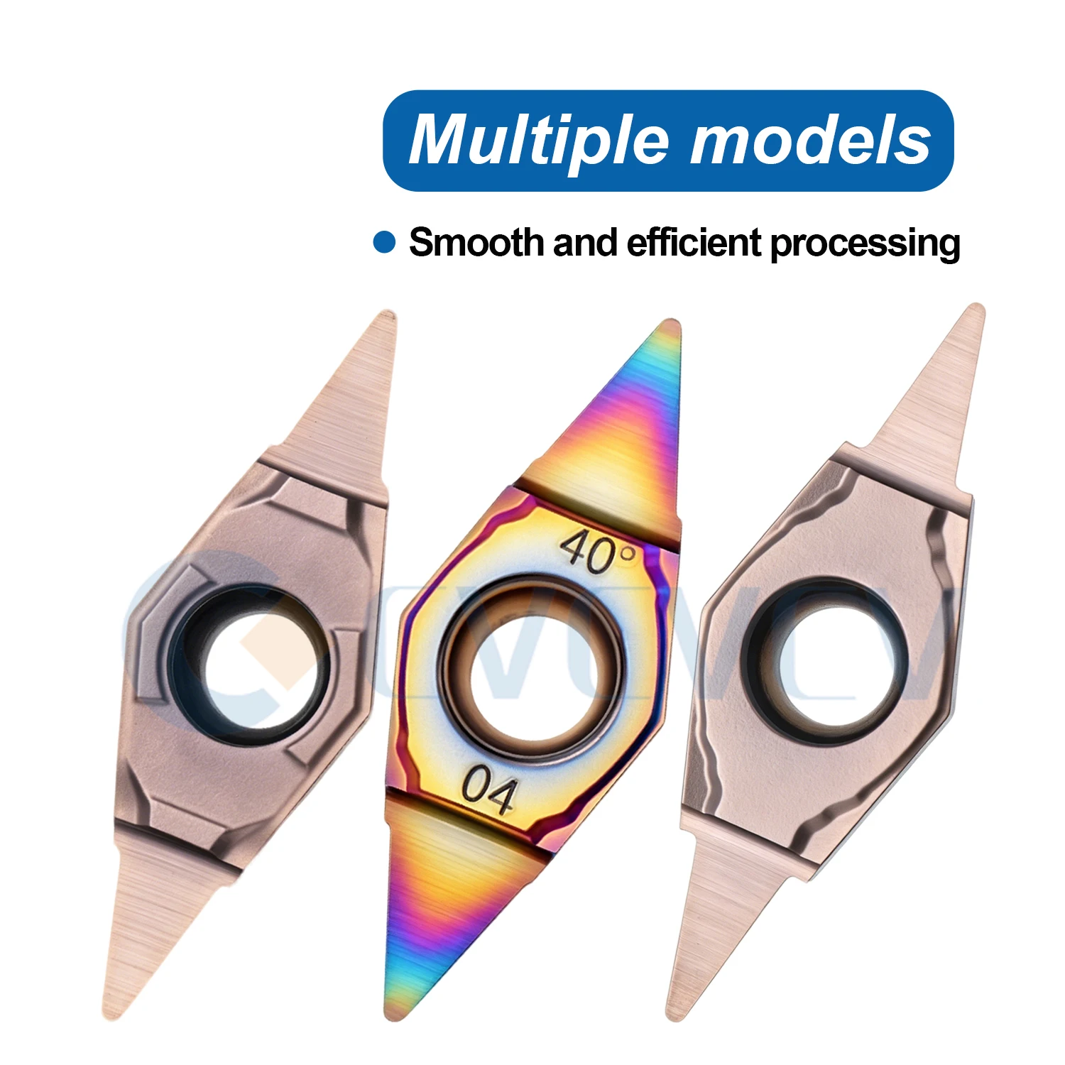 VCGT VNMG VCMT Series VCMT160404-36deg VNMG160404-38deg VCGT160402-18deg Lathe Outer Circular Blade Single Tooth Pulley Inserts - view 4