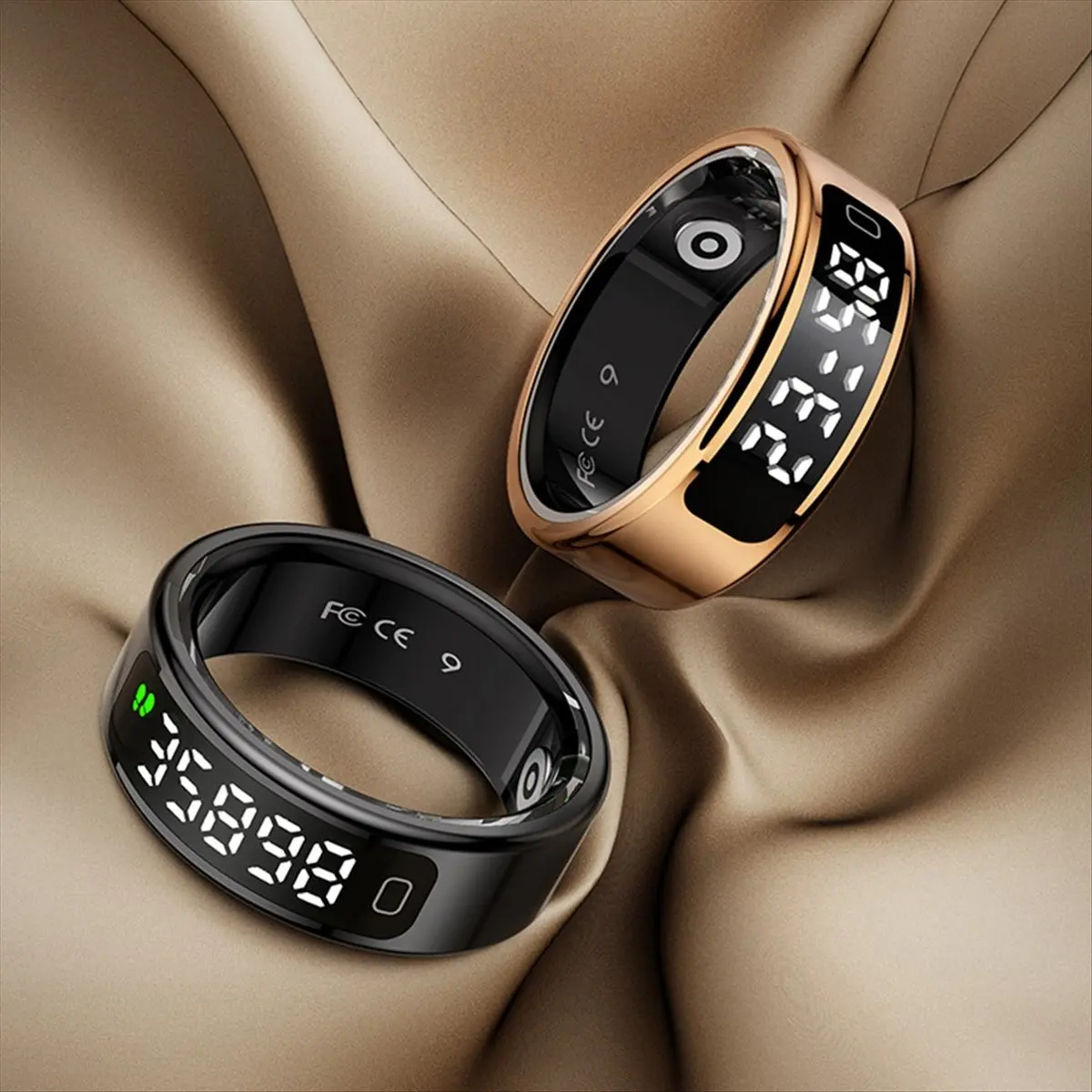 Promotion R11C Smart Ring Health Heart Rate Blood Oxygen Sleep Monitoring Fitness Tracker Ring with Display Screen Smart Ring A