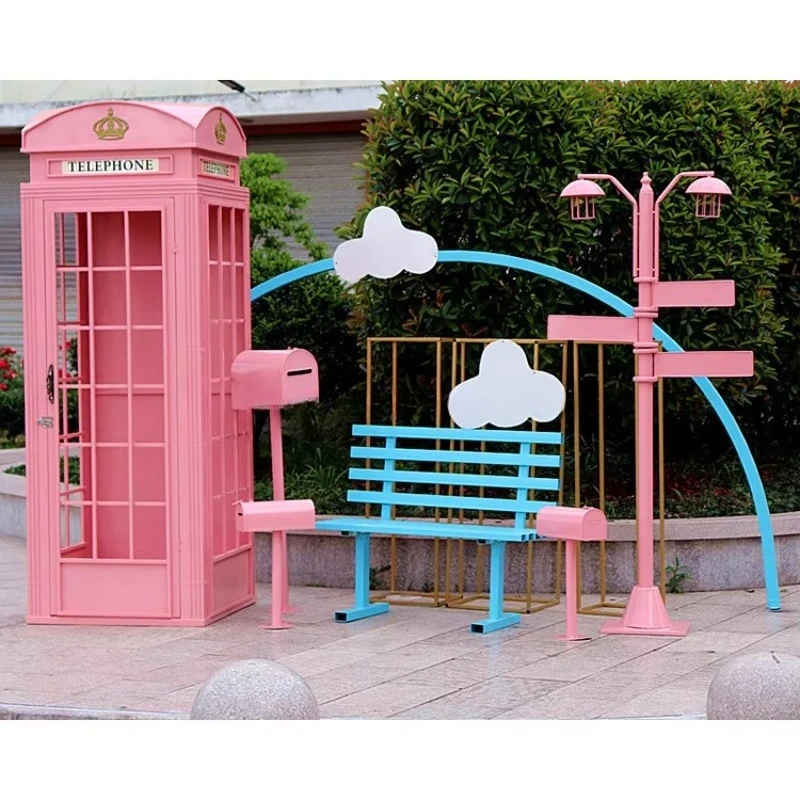 

Outdoor display phone booth Customized color London phone booth