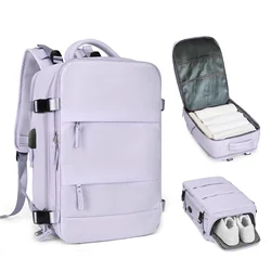 Mode reis waterdichte rugzak met onafhankelijke schoenentas voor unisex (50L/17