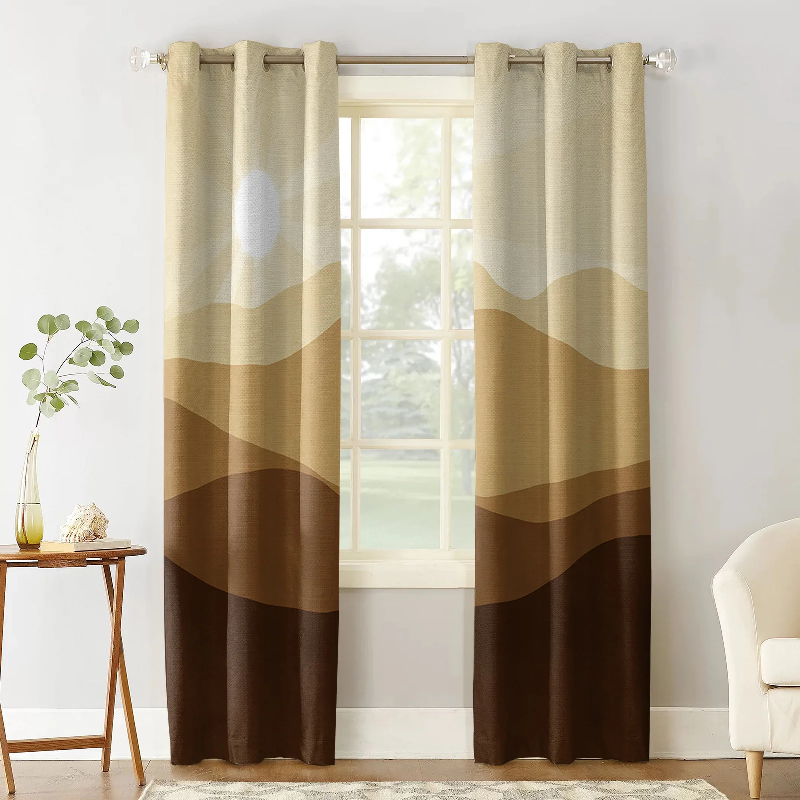 Cartoon Style Color Crack Spot English Bedroom Modern Living Room Kitchen Drapes Home Kids Room Decor Window Curtains