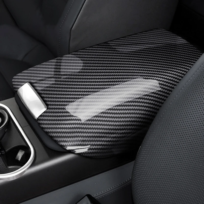 

Для Porsche Cayenne 2011-2025 ABS углеродное волокно текстура крышка центральной консоли подлокотник защитный чехол салон автомобиля
