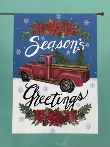 rain or shine Red Truck-Seasons Greetings 28