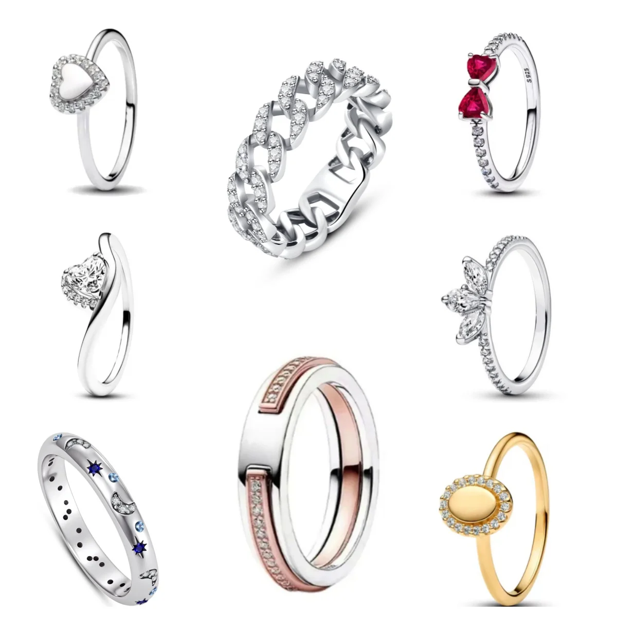 

925 sterling silver inlaid Cuban pearl ring, women's ring, high-end jewelry, fashion accessories