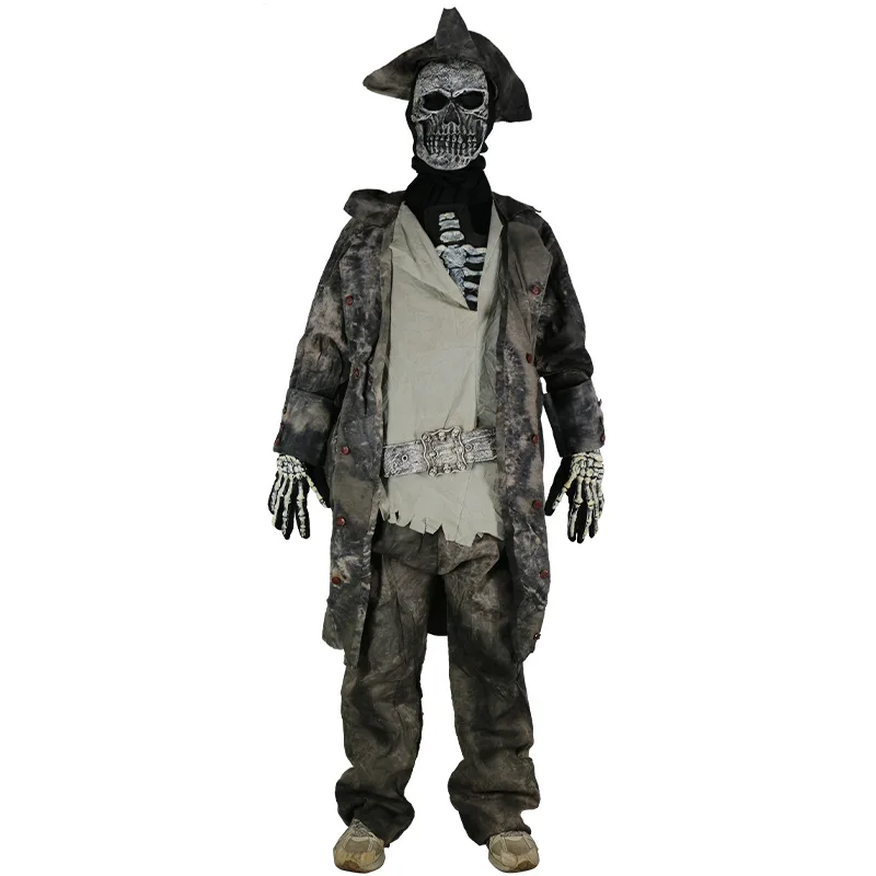 

Black and white skeleton zombie suit costume masquerade horror devil costume