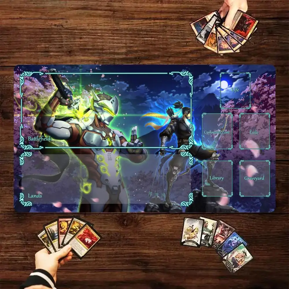

Magic Playmat Card Gaming Mat with zone E-sports games OW theme mtg playmat gathering gaming mats Commander Battle playmat
