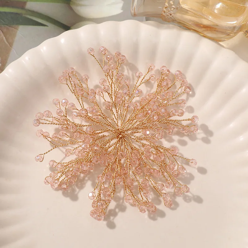 

1 шт., ретро медная проволока, снежинка, хрустальный цветок, наклейка, нашивка, сделай сам, модная нагрудная шляпа с цветком, сумка, аксессуары, нашивки, железные