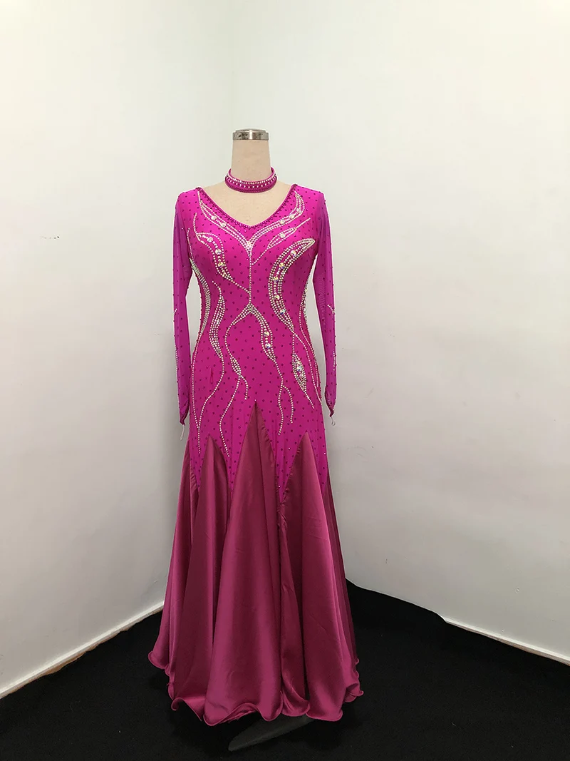 Robe de brevde Concours de Salle de Bal pour Femme, Standard Avancé, Jupe de Valse Moderne, Nouvelle Collection