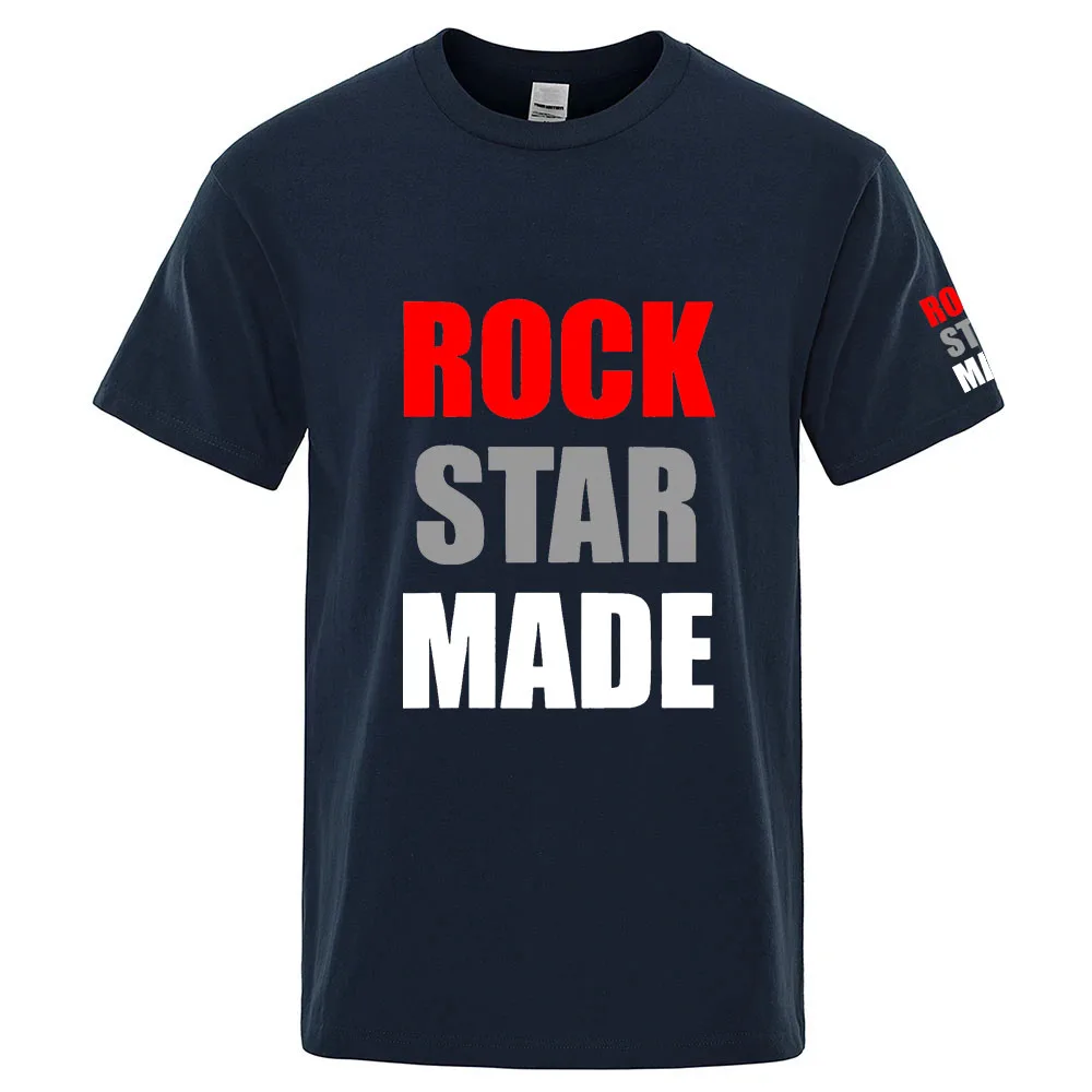2025 Men's Brand Cotton High Quality Rock Goth Rap vintage Letter Printing Ordinary Short Sleeve T-Shirt Solid Color Casual Tops