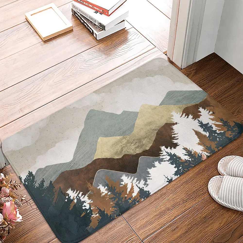 

Mountain forest printing Doormat Kitchen carpet Entrance door mat bathroom mat Carpet in the bedroom Lounge Rug Home Decor