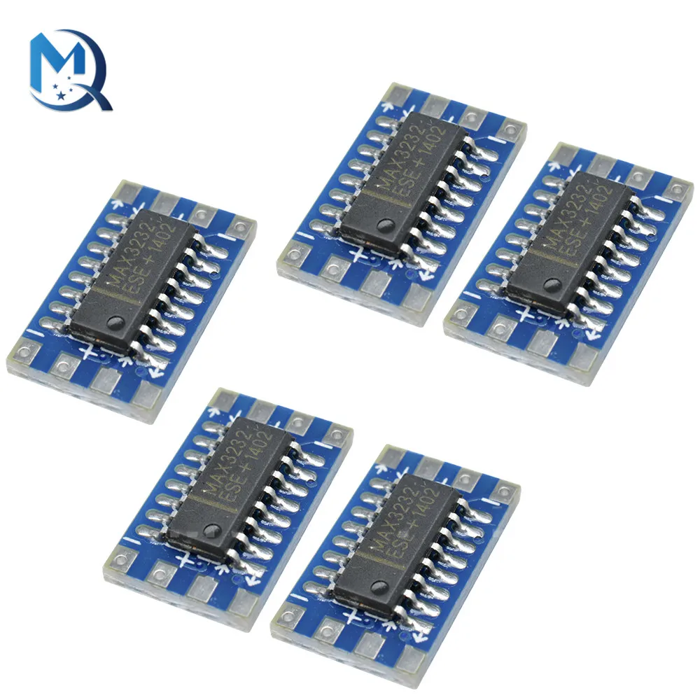 10PCS/Lot Serial Port Mini RS232 to TTL Converter Adapter Module Board MAX3232 115200bps DC 3-5V for Arduino