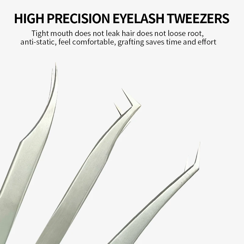 Didesun Hoge Precisie Zilveren Lash Pincet Antistatische Roestvrijstalen Wimper Pincet 1 Stuks
