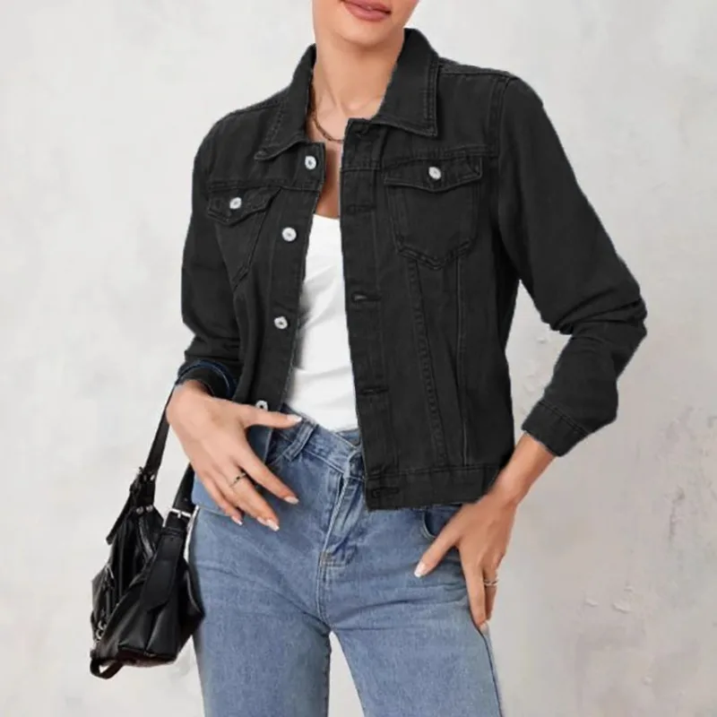 New 2025 Women's Fashion Denim Jacket, Short-Style Fashionable Top Outerwear