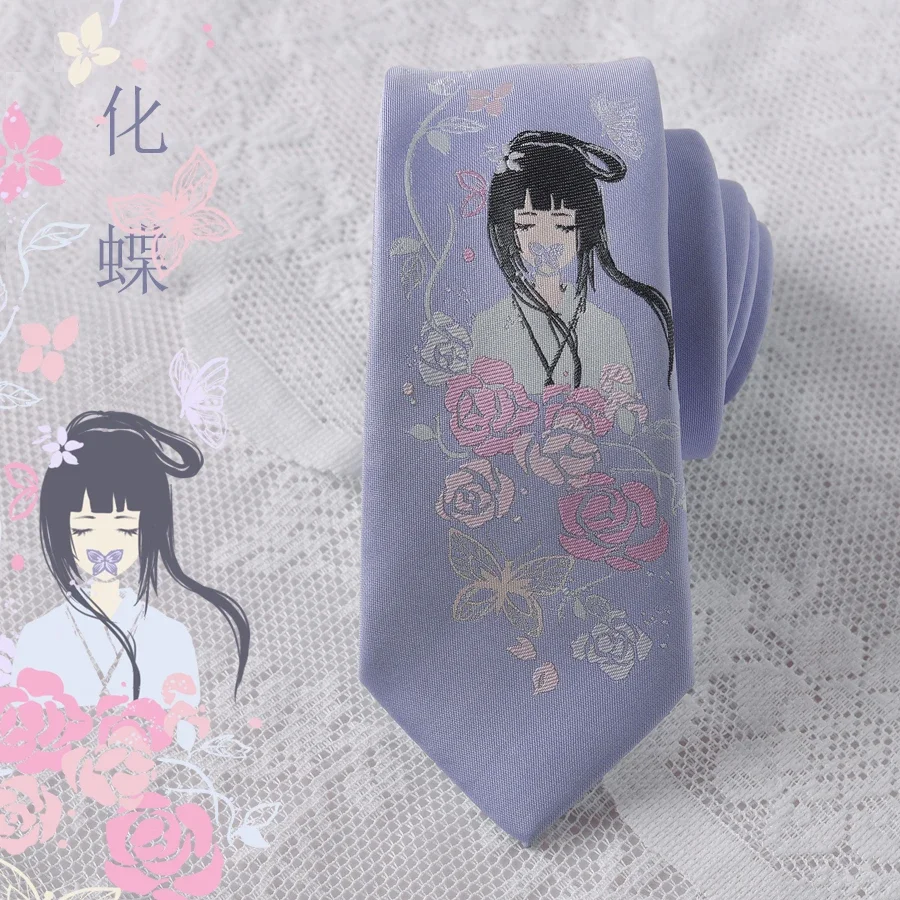 กะโหลกศีรษะ Anime Fox Design Tie คอคอสเพลย์ Prop JK DK ชุดเสื้อผ้าเสื้อผ้า Jacquard บทบาทเล่นแฟชั่นผู้ชายผู้หญิงอุปกรณ์เสริมของขวัญ