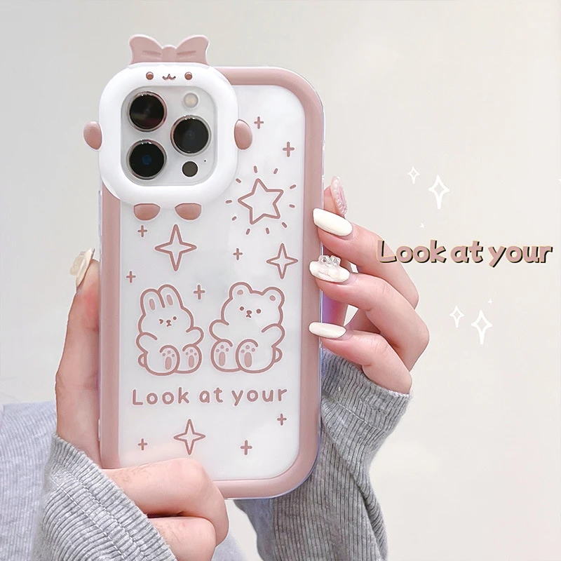 

Cute Bear Case For Xiaomi Redmi Note 10 Pro 11 12 9 8 Pro 9S Redmi 10C 12C 9A Clear Cases Mi 11 Lite 5G NE Poco M2 Pro TPU Cover