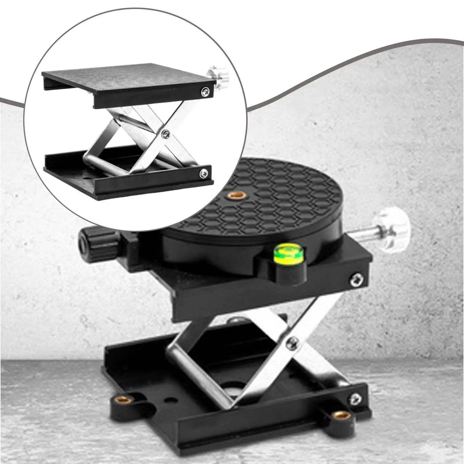 Lab Lifting Platform, Multifunctional, Compact Height Adjustable 25-83mm Lab Jack Lift Stand