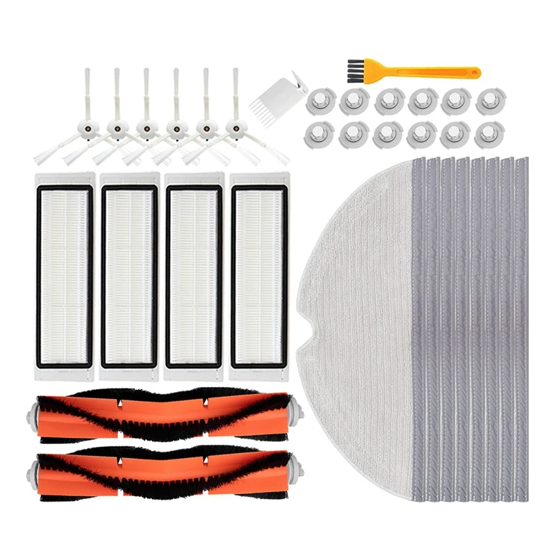 Side Brush + HEPA Filter + Roller Brush For XIAOMI Robot 1/2 Generation For Roborock S50 S55 Vacuum Cleaner Parts