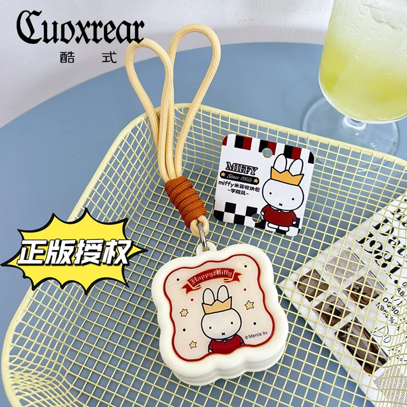 New Cute Miffy Zero Wallet Academy Wind Kawaii Boris Silicone Mini Earphone Storage Bag Keychain Small Wallet