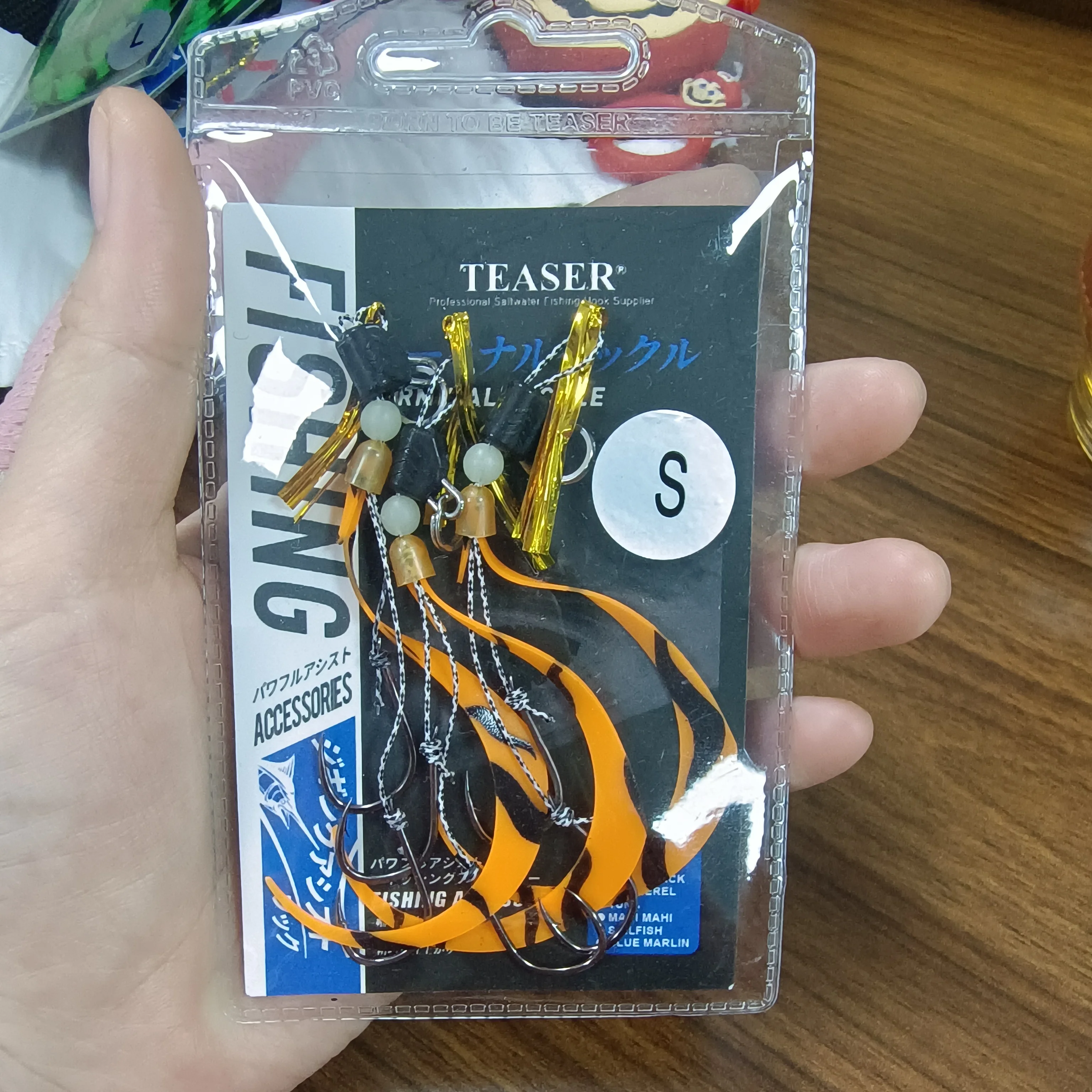 TEASER 3 قطعة/الحقيبة HK053 مضيئة الأخطبوط الحبار تهزهز رئيس خطافات الصيد أعماق البحار الصيد لينة الحبار سيليكون تنورة السنانير #3