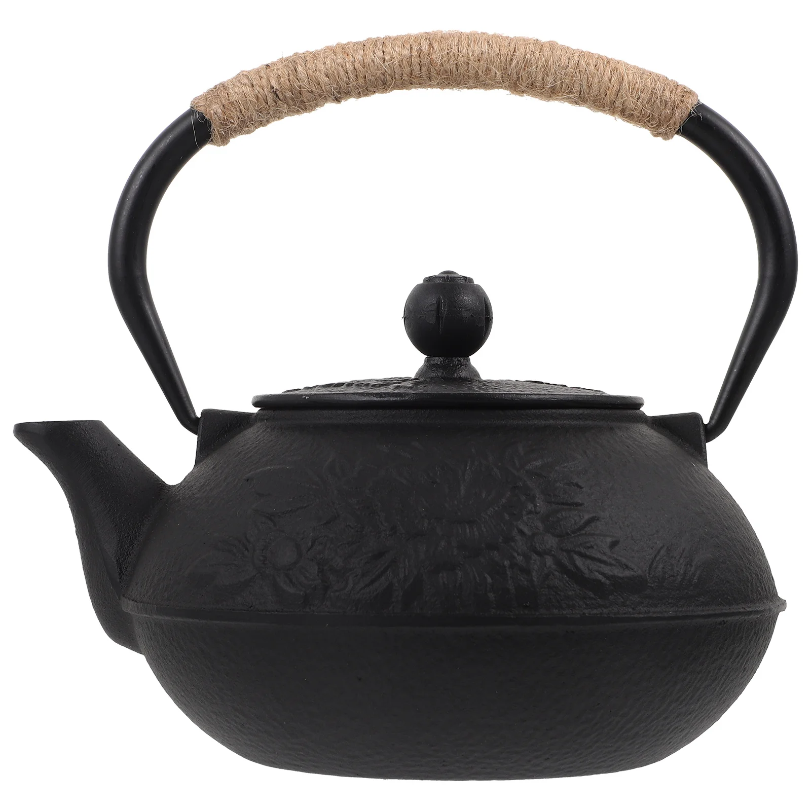 

Cast Iron Teapot Heavy Duty Handled Tea Pot For Boiling Water Coffee Oatmeal Soup Stove Top Use Iron Heating Pot Kitchen