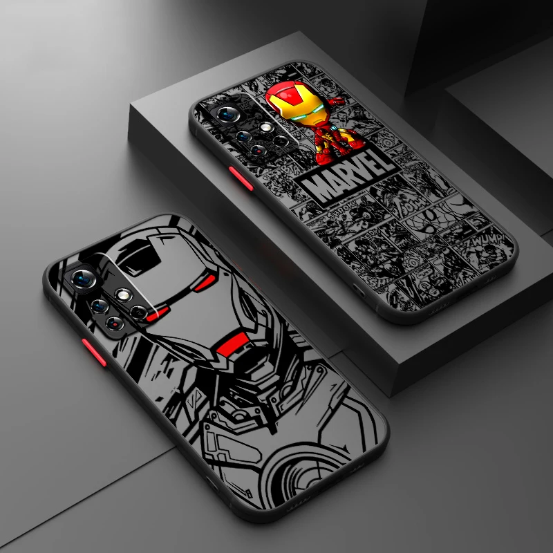 Lron Man Cool Cartoon Marvel Frosted Translucent For Redmi 8 8A 9A 9C 9AT 9 9T 10X 10A 10C 10 11A 12C 12 13C 5G Soft Phone Case