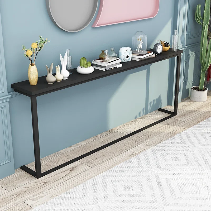 Narrow Shelves Against The Wall Simple Modern Living Room  Long Table  Bedside Storage Table  Entrance Sofa Rear Shelf