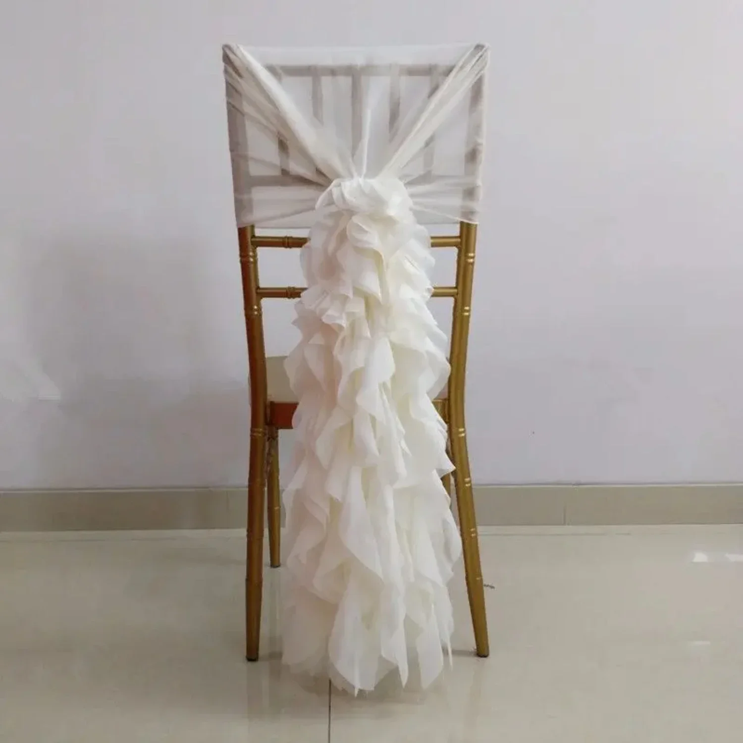 tion to any event. made of high quality organza fabric, this exquisite chair sash bow cover features a delicate and luxurious de