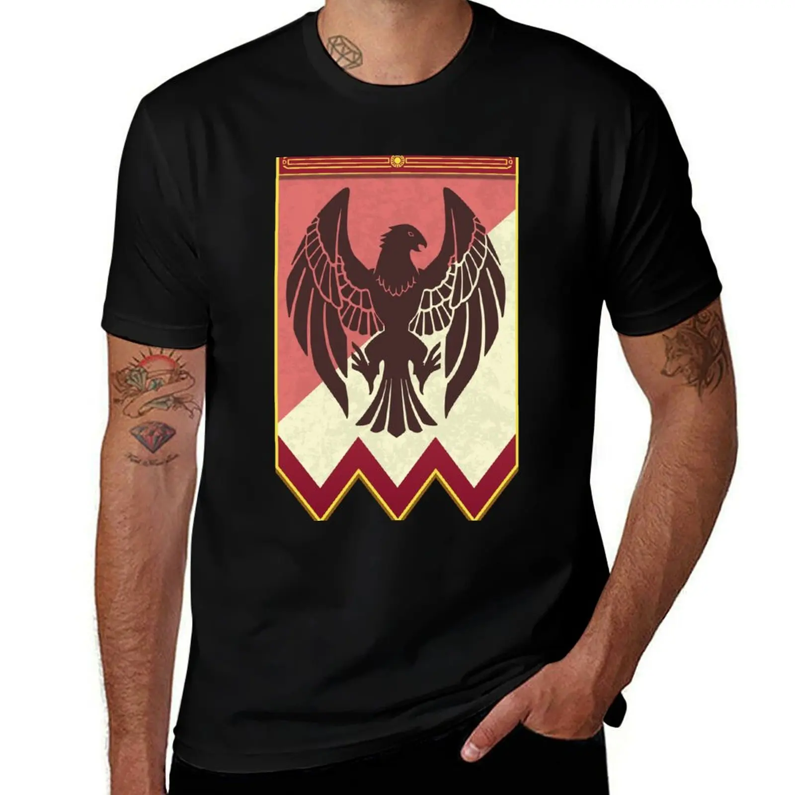 

t 3 t T-Shirt Banner Black man Houses: Emblem T-Shirt shirt essential Eagles graphic shirt Fire