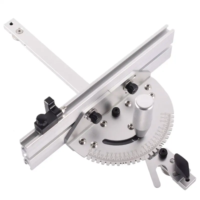 【HAPPYH】Woodworking Push Handle Adjustable Angle Disc Slide Aluminum Push Ruler Bandsaw Inverted Trim DIY Auxiliary Tool 250Mm