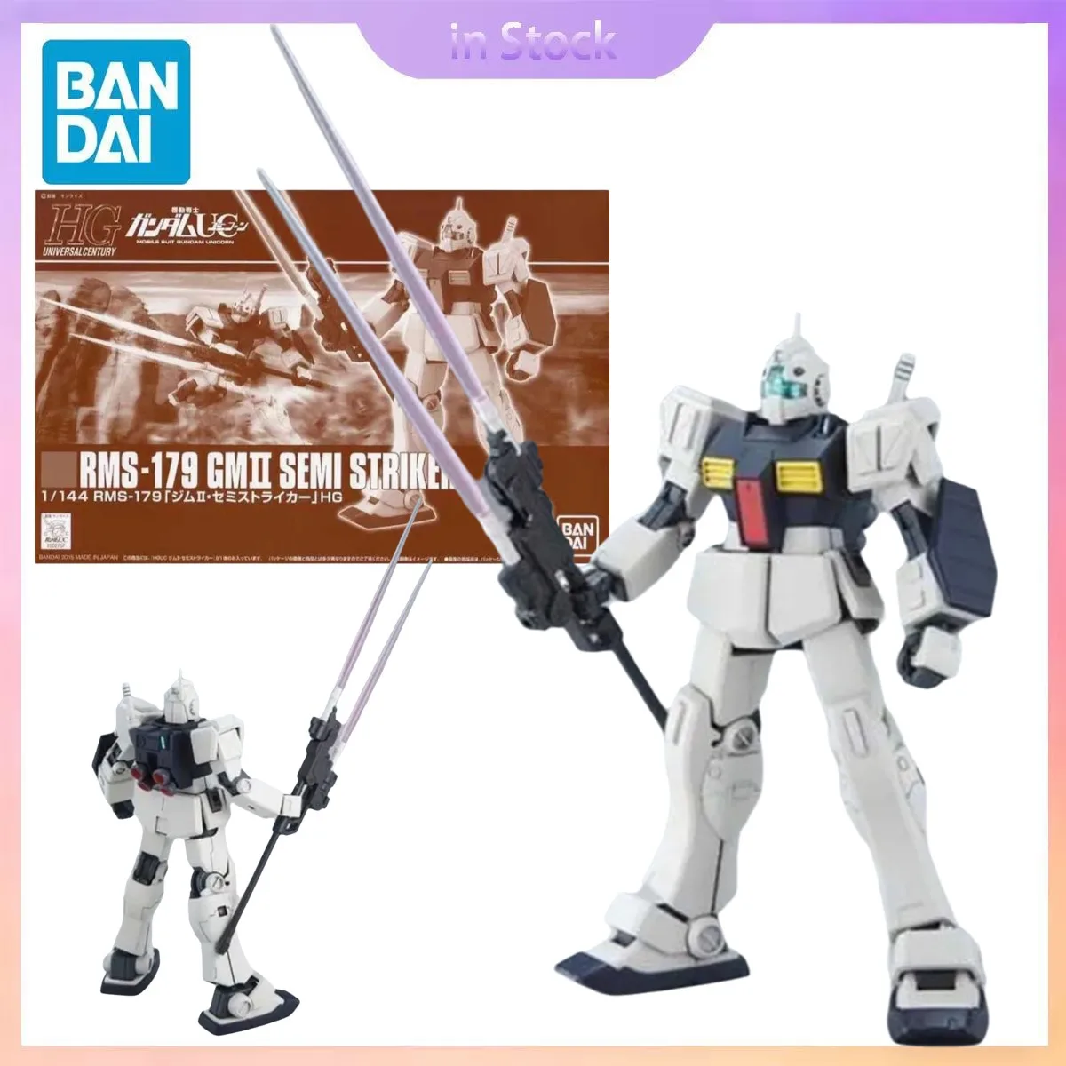 

Original Bandai Genuine In Stock HG 1/144 RMS-179 GM2 Semi Striter Gundam Anime Collection Action Figure Model Kits Toys Gifts