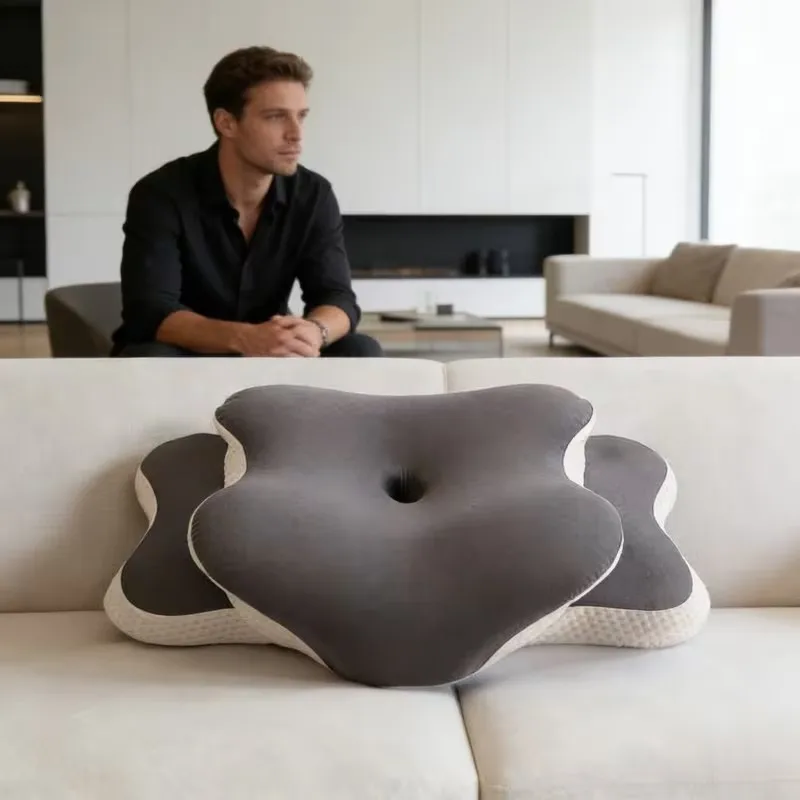 Memory Foam Pillows for Side Sleepers Butterfly Shaped Neck Pillows Relaxing Cervical Pain Relief Contour Ergonomic Orthopedic