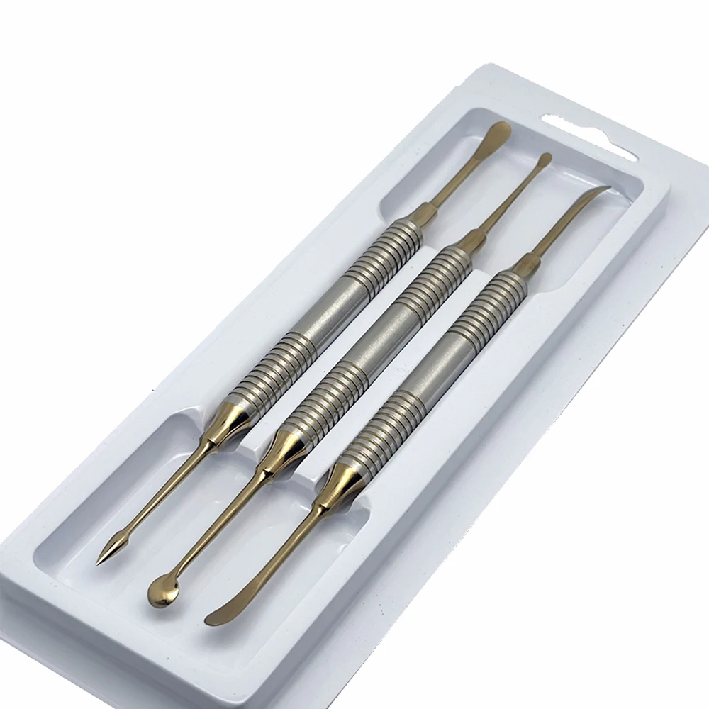 Dental Titanium 3Pcs Dental Surgical Implant Periosteal Elevator Separator Peristeel Splitter Instruments Tools