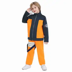 Naruto cosplay kostüm çocuklar için, ikinci bir, ön sayfasında Akatsuki Shippuden, giyim, yaka, bandana, Kunai, en kaliteli, çocuk - Naruto'nun vurduğu 6 büyük satış-no. 6