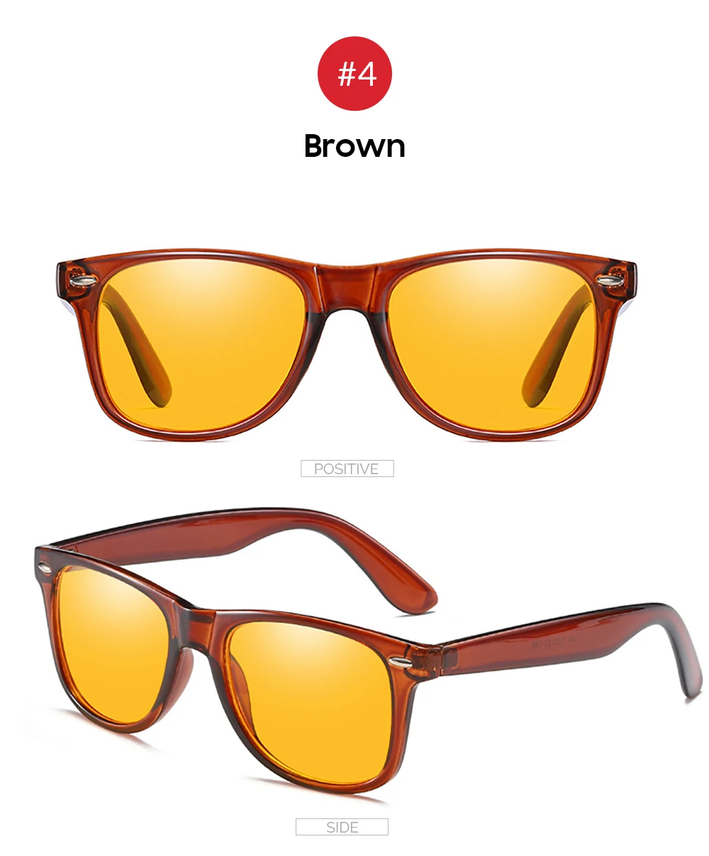 VIVIBEE Nachtsichtbrille mit Blaulichtfilter für Männer, Eckige Computerbrille, Gaming-Brille für Frauen, Orange Brillen – Detail 14