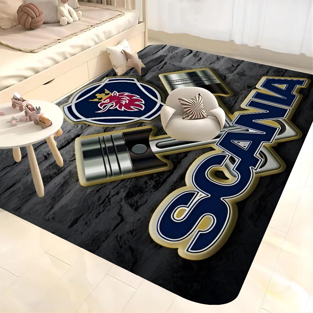 S-Scania Truck Logo Floor Mat Cheaper Anti-slip Modern Living Room Balcony Printed Bedside Mats