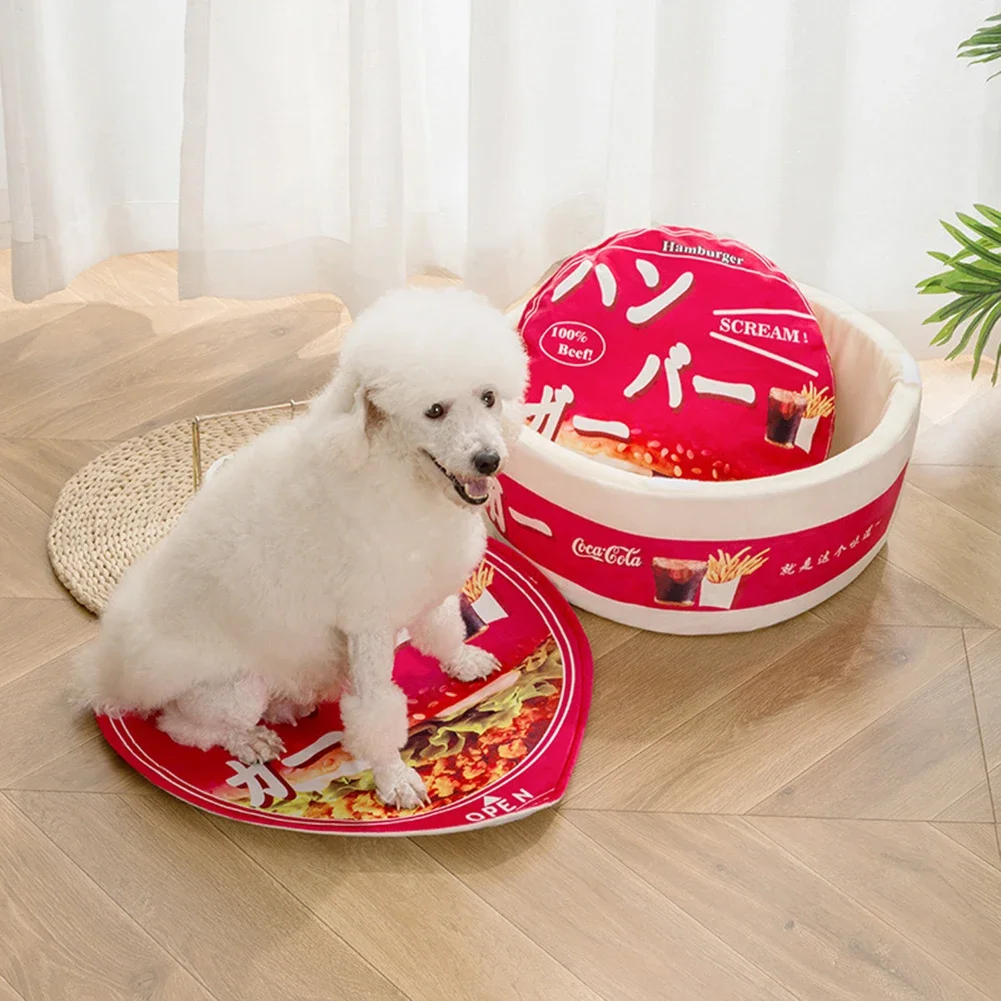 Instant Cup Noodles Dog CAT Pets Sleeping Comfort Cat Soft Bed Kennel House Portable Indoor Ramen Winter Warm Kitten Puppy Nest