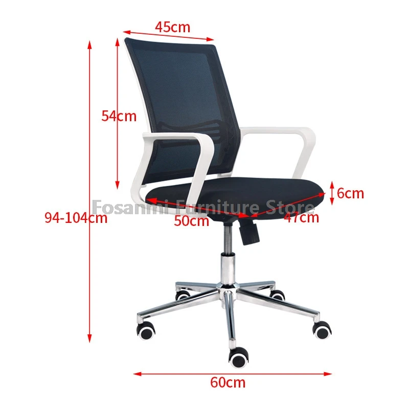 人間工学に基づいた頑丈なメッシュコンピュータチェア、ロッキング機能付き、オフィス用シンプルブラックゲーミングホームスイベルチェア、ゲーマーデスクチェア用